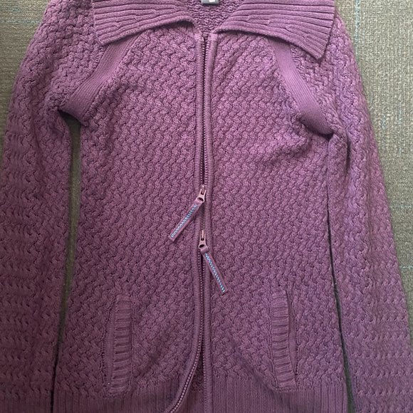 Volcom Purple Sweater w/ Double Zipper - Picture 3 of 5